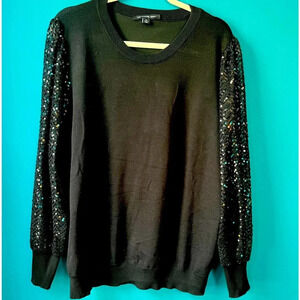 Sequin sleeve sweater